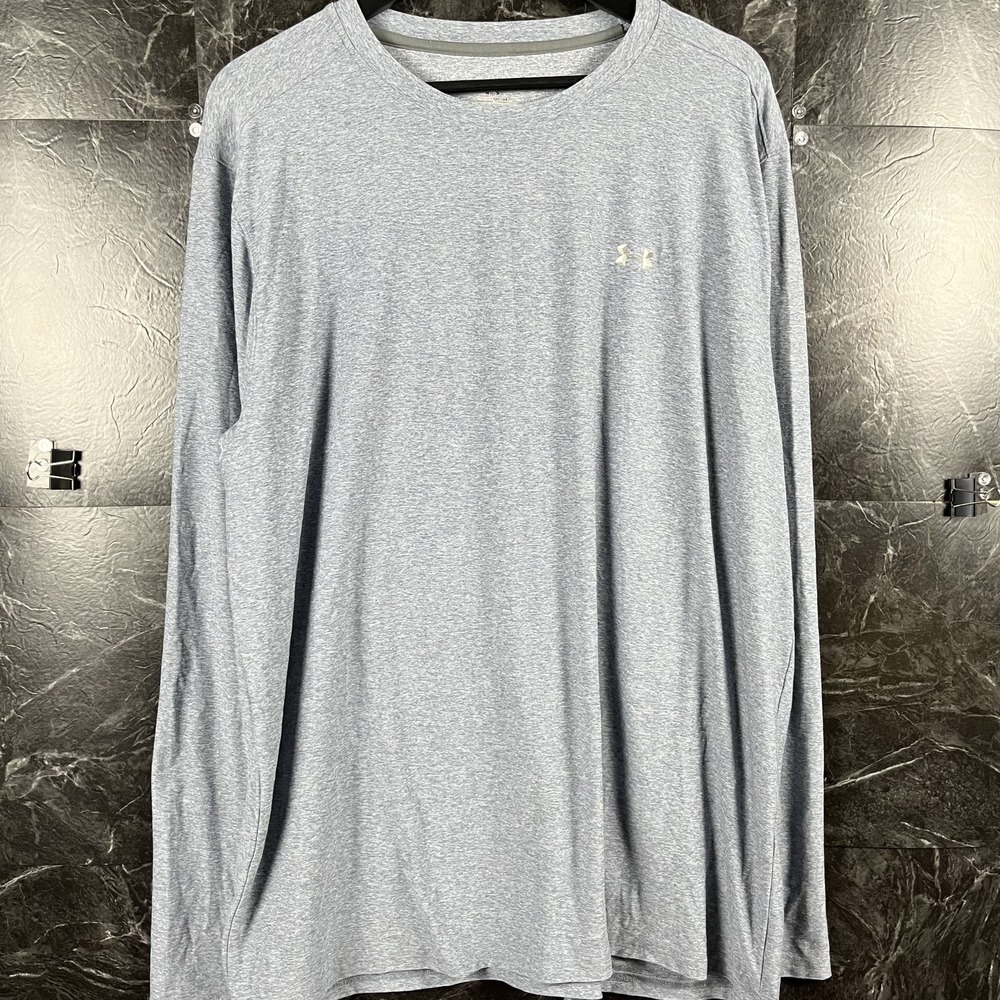 Under Armour Men's Blue HeatGear Running Sleeve Train Shirt 2XL